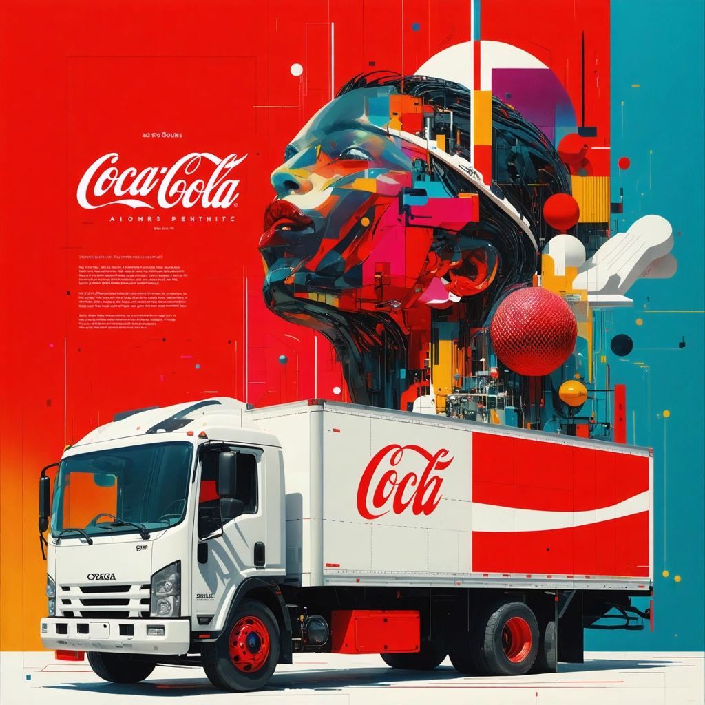Visual representation of AI influence in modern digital marketing with focus on Coca-Cola and Valentino ads.
